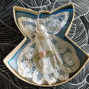 Vintage Avon Crochet Angel Ornament